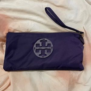 Dark purple Nylon Tory Burch Wristlet